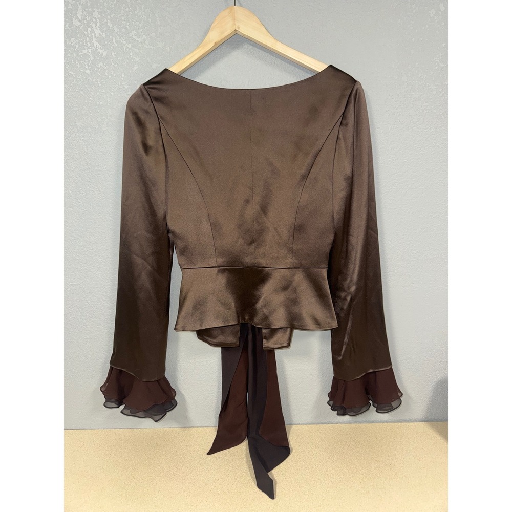 Y2K Style Luly Yang Couture Niobe Silk Charmeuse Jacket Tie Sash Ruffle Cuff NWT - Picture 6 of 12